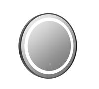 Bradfords Exton Round Front-Lit LED Mirror 600mm - Matt Black