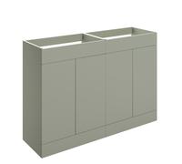 Bradfords Fontmell Floor Standing 4 Door Basin Unit (Top Not Included) 1180mm - Matt Olive Green