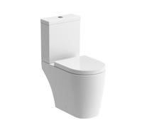 Bradfords Frome Rimless Close Coupled Open Back WC & Soft Close Seat H802 x W353 x D610mm White