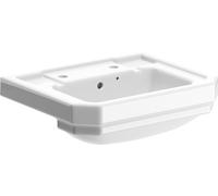 Bradfords Gloucester 2TH Semi Recessed Basin 500x450mm White