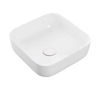 Bradfords Looe 400mm Ceramic Square Washbowl & Waste - Matt White