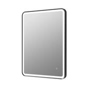 Bradfords Lympstone Rectangle Front-Lit LED Mirror 600mm - Matt Black