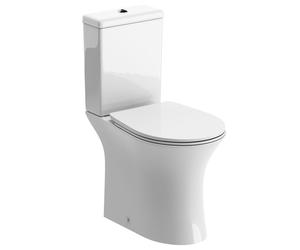 Bradfords Seaton Rimless Close Coupled WC with Soft Close Seat White