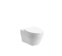 Bradfords St Ives Rimless Wall Hung WC & Soft Close Seat - White