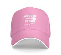 bradkke Wooden Spoon Survivor Hat Mens Womens Classic Baseball Cap Dad Hats Summer Caps Adjustable Sunhat Pink