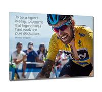 BRADLEY WIGGINS 7 - A4 - MOTIVATION - TOUR DE FRANCE YELLOW JERSEY - Gym - determination, print, picture - Quote Sign Poster Print Picture, CYCLING,