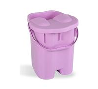 BradOc with Cover Massage Foot Bath,Plastic Foot Bucket,Barrel 20L Foot Basin Soaking Detox Rolling Foot Spa Foot Tub Perfect to Soften Your Feet Spa,Purple