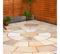 Bradstone Natural Sandstone Fossil Buff Paving Circle Squaring Off Corner 4.74M² , Pack Of 20