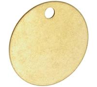 Brady 23211 2" Diameter B-907 Brass Round Blank Brass Valve Tags (Pack of 25)