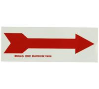 Brady 90491 Glow-In-The-Dark Self-Stick Polyester Glow-In-The-Dark Exit & Directional Sign, 2.500" X 7", Legend "Right Arrow"