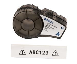 Brady Authentic (M21-750-595-WT) All-Weather Vinyl Label for Indoor/Outdoor ID,