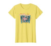 Brady Bunch Here's The Story T-Shirt, Women, Lemon Yellow, Large