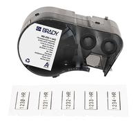 Brady Heat-Shrink Polyolefin Label Tape for Label Printer BMP51/BMP53/M511-80 Self Adhesive Printer Labels - Black on White (25,78 mm (W) x 11,15 mm (H)) - M5-250-1-342