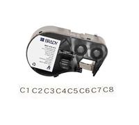 Brady High Tensile Polypropylene Label for Label Printers M510 & M511 - Continuous Inserts for Component, Electrical, Data and Cable Identification - Black on White (9.53mm x 6.10m) - M4C-375-412