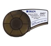 Brady PermaSleeve Heat-Shrink Polyolefin Label Tape for Label Printers M210 & M211 - Electrical Labelling, Wire and Cable Labelling - Black on White (16.40 mm x 2.10 m) - M21-375-C-342