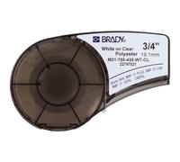 Brady M21-750-430-WT-CL White on Clear 6.4m x 19.05mm
