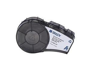Brady M21 Series Pre-Sized High-Adhesion Nylon Labels 0.75 in H x 1.5 in W BK/WH