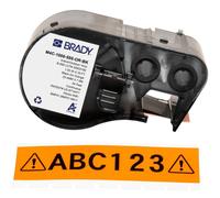 Brady Vinyl Label Tape for Label Printer BMP41/BMP51/BMP53/M511 - Self Adhesive Printer Labels - Black on Orange (25,40 mm (W) x 7,62 m (L)) - M4C-1000-595-OR-BK