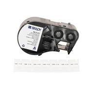 Brady Self-Laminating Vinyl Pre-Sized Labels for Label Printer BMP41/BMP51/BMP53/M511-360 Self Adhesive Printer Labels - Black on White, Transparent (12,70 mm (W) x 19,05 mm (H)) - M4-11-427