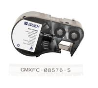 Brady Nylon Cloth Label Tape for Label Printer BMP41/BMP51/BMP53/M511 - Self Adhesive Nylon Fabric Tape - Waterproof Tape Printer Labels - Black on White (9.53mm x 4.88m) - M4C-375-499