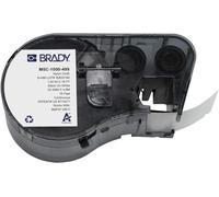 Brady Nylon Cloth Label Tape for Label Printer BMP51/BMP53/M511 - Self Adhesive Nylon Fabric Tape - Waterproof Tape Printer Labels - Black on White (25.40mm x 4.88m) - M5C-1000-499