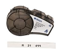 Brady Nylon Cloth Label Tape for Label Printer M211 & M210 - Self Adhesive Nylon Fabric Tape - Waterproof Tape Printer Labels - Black on White (9.53mm x 4.88m) - M21-375-499
