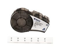 Brady Nylon Cloth Label Tape for Label Printer M211 & M210 - Self Adhesive Nylon Fabric Tape - Waterproof Tape Labels for Terminal Block - Black on White (12.70mm x 4.88m) - M21-500-499-TB
