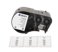 Brady Nylon Cloth Pre-Sized Labels for Label Printer BMP51/BMP53/M511-160 Self Adhesive Printer & Waterproof Tape Printer Labels - Black on White (38.10mm x 31.75mm) - M5-132-499