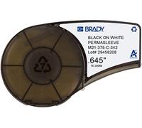 Brady PermaSleeve Heat-Shrink Polyolefin Sleeve for BMP21-PLUS; BMP21, 16.40 mm x 2.10 m, Black on White