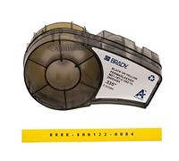 Brady PermaSleeve Heat-Shrink Polyolefin Label Tape for Label Printers M210 & M211 - Electrical Labelling, Wire and Cable Labelling - Black on Yellow (8.5 mm x 2.1 m) - M21-187-C-342-YL