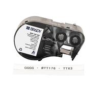 Brady PermaSleeve Heat-Shrink Polyolefin Label Tape for Label Printers M410, M510, M511 - Electrical Labelling, Wire and Cable Labelling - Black on White (8.50 mm x 2.10 m) - M4C-187-342