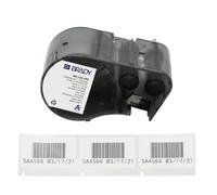 Brady Polyester Cryogenic Laboratory Labels for Label Printer M510 M511 - Centrifuges, Test Tubes, Vials, Straw pipettes - Black on White (44.45 mm x 25.40 mm) - M5-125-490