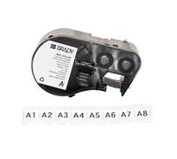 Brady Polyester Label Tape for Label Printer M410 & M510 - Self Adhesive Printer Labels - Multi-Purpose Polyester Labels - Black on White (9.53 mm x 7.62 m) - M4C-375-422