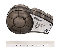 Brady Polyester Label Tape for Label Printers M210 & M211 - Industrial Multi-Purpose Labels for Harsh Environments - Black on White (6.35 mm x 6.4 m) - M21-500-424