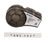Brady Polyester Label Tape for Label Printers M210 & M211 - Industrial Multi-Purpose Labels for Harsh Environments - Black on White (9.53 mm x 6.4 m) - M21-375-423