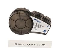 Brady Polyester Tape for BMP21-PLUS; BMP21-LAB; BMP21, 12.70 mm x 6.40 m, Black on White