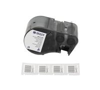 Brady Polyester Label Tape for Label Printers M510 & M511 - Panel Component and General Identification Labels - Black on White (22.86 mm x 22.86 mm) - M5-97-488