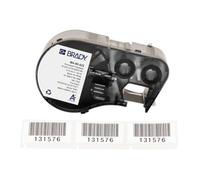 Brady Polyester Pre-Sized Labels for Label Printer M410 & M510-180 Self Adhesive Printer Labels - Multi-Purpose Polyester Labels - Black on White (19.05 mm x 38.10 mm) - M4-90-422