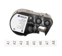 Brady Polyester Pre-Sized Labels for Label Printer M410 & M510-280 Self Adhesive Printer Labels - Multi-Purpose Polyester Labels - Black on White (12.70 mm x 12.70 mm) - M4-7-422