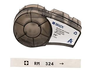 Brady Polyester Tape for BMP21-PLUS; BMP21-LAB; BMP21, 9.53 mm x 6.40 m, Black on Transparent