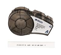 Brady Polypropylene Label Tape for Label Printers M210 & M211 - Chemical & Cryogenic Resistant Laboratory Labels - Black on White, Matte (9.53 mm x 6.4 m) - M21-375-7425
