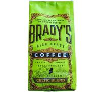 Brady’s Celtic Blend Dark Roast Ground Coffee for Cafetiere, Pour Over or Drip Filter - 100% Arabica Brazilian and Colombian Coffee Beans with Notes of Dark Chocolate, Nuts, and Caramel, 227g Bag