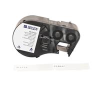 Brady Self-Laminating Polyester Pre-Sized Labels for Label Printer BMP41/BMP51/BMP53/M511-140 Self Adhesive Printer Labels - Black on White, Transparent (55,88 mm (W) x 12,70 mm (H)) - M4-74-461