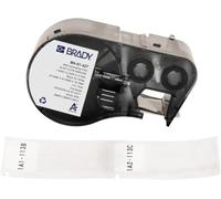 Brady Self-Laminating Vinyl Pre-Sized Labels for Label Printer BMP41/BMP51/BMP53/M511-110 Self Adhesive Printer Labels - Black on White, Transparent (25,40 mm (W) x 63,50 mm (H)) - M4-51-427