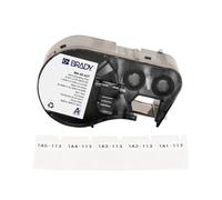 Brady Self-Laminating Vinyl Pre-Sized Labels for Label Printer BMP41/BMP51/BMP53/M511-200 Self Adhesive Printer Labels - Black on White, Transparent (19,05 mm (W) x 25,40 mm (H)) - M4-48-427