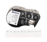 Brady Self-Laminating Vinyl Labels for Label Printer M410, M510 & M511 - Self Adhesive Vinyl Printer Labels - Cable Management - Black on White (19.05 mm x 9.53 mm) - M4-48-427