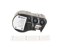 Brady Self-Laminating Vinyl Pre-Sized Labels for Label Printer BMP41/BMP51/BMP53/M511-180 Self Adhesive Printer Labels - Black on White, Transparent (25,40 mm (W) x 38,10 mm (H)) - M4-91-427