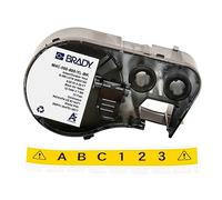 Brady Vinyl Label Tape for Label Printer BMP41/BMP51/BMP53/M511 - Self Adhesive Printer Labels - Black on Yellow (12,70 mm (W) x 7,62 m (L)) - M4C-500-595-YL-BK