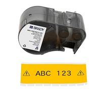 Brady Vinyl Label Tape for Label Printer BMP51/BMP53/M511 - Self Adhesive Printer Labels - Black on Yellow (38,10 mm (W) x 7,62 m (L)) - M5C-1500-595-YL-BK