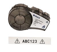 Brady Vinyl Label Tape for Label Printer M211 & M210 - Self Adhesive Vinyl Printer Labels - Black on White (12.70mm x 6.40m) - M21-500-595-WT